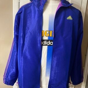 ADIDAS [L] SUNGLASS WOVEN WINDBREAKER/JACKET BLUE JD7133